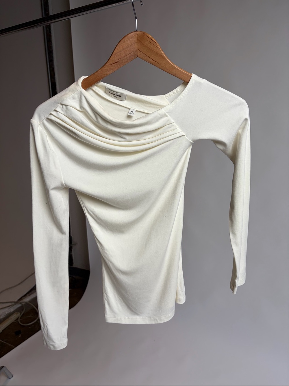 Babaton Draped Long-Sleeve Top